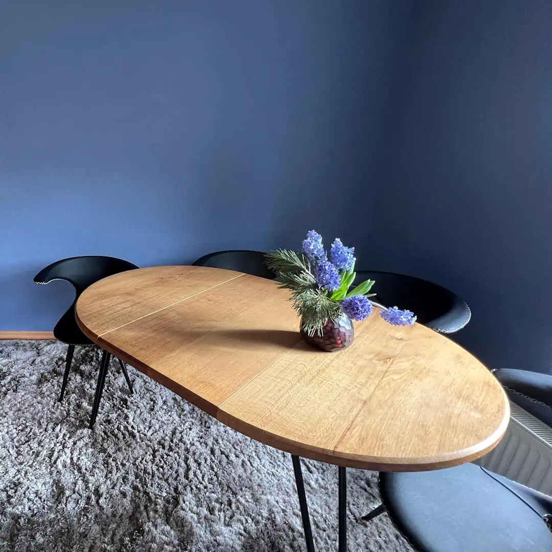 Rustik rundt bord - Eg - Ø 95-230 cm