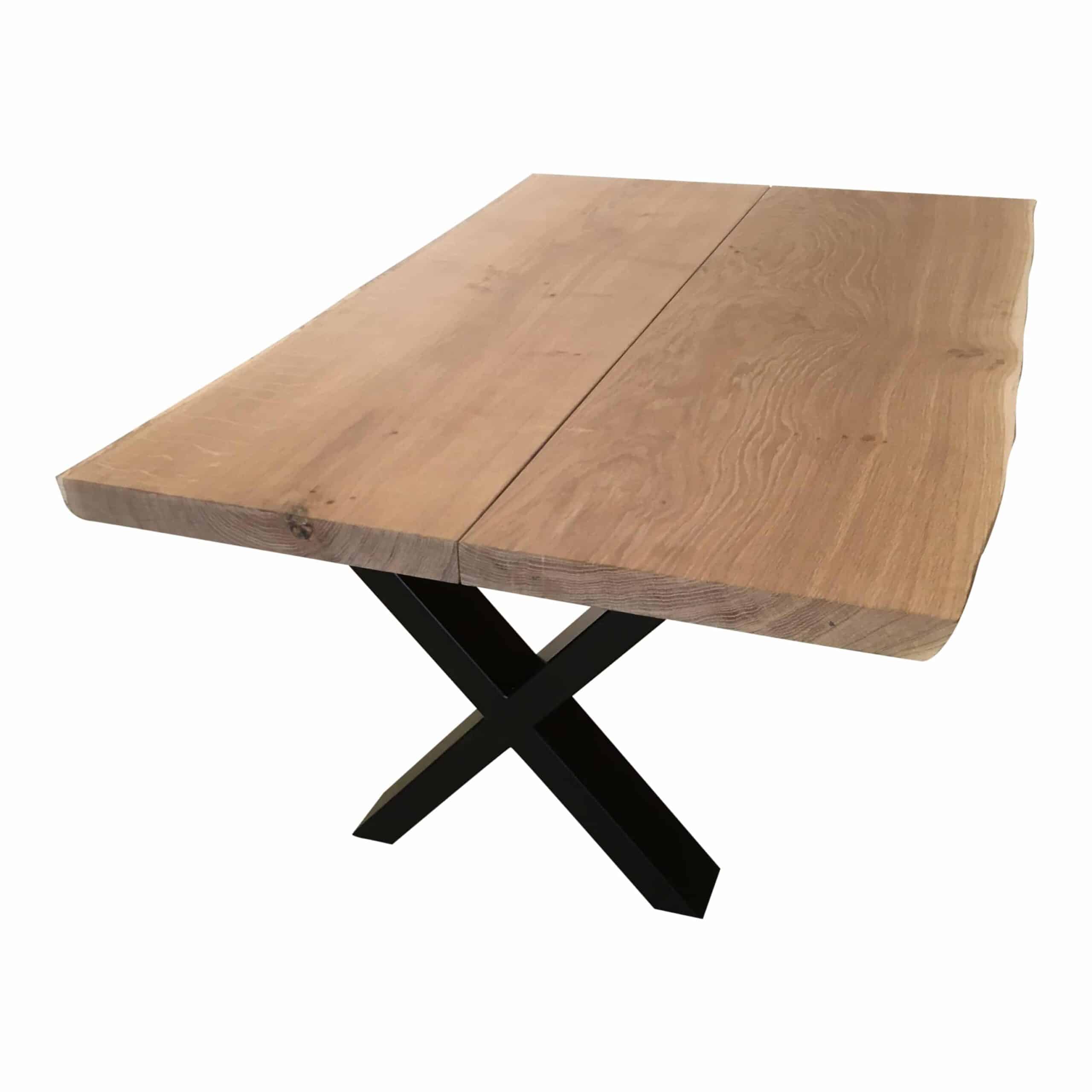 Sofabord - Eg 2 planker Hvid - Planke-bord.dk
