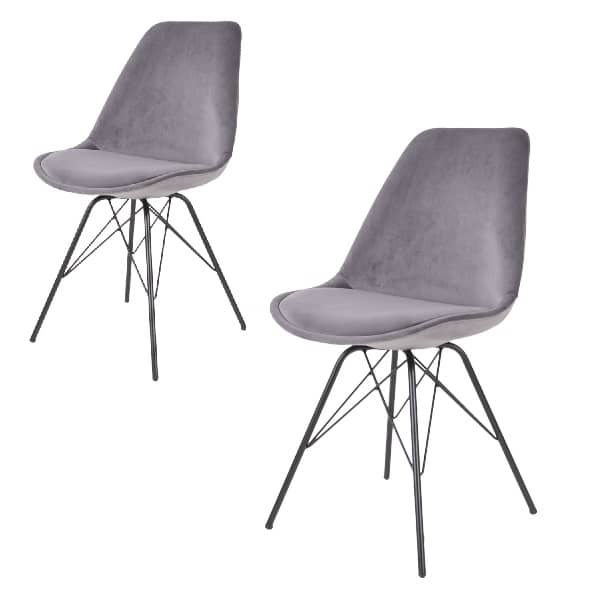 spisebordsstol comfort grå velour