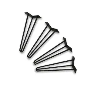 Bordben - Hairpin - 51 cm - Sort - 3 rod