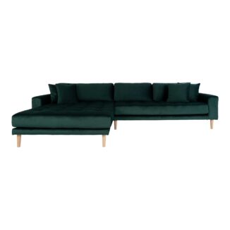 Lido lounge sofa grøn velour