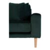 Lido lounge sofa grøn velour armlæn