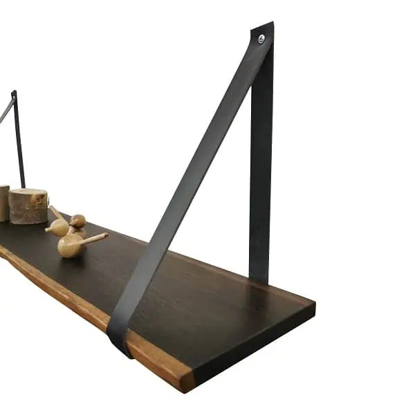 Røget eg 2 cm sort stropper (2)