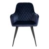 Harbo spisebordsstol – Blå velour – 2 stk.