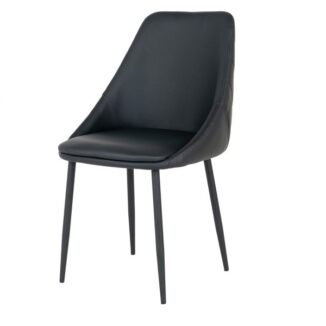 Porto spisebordsstol sort kunstlæder