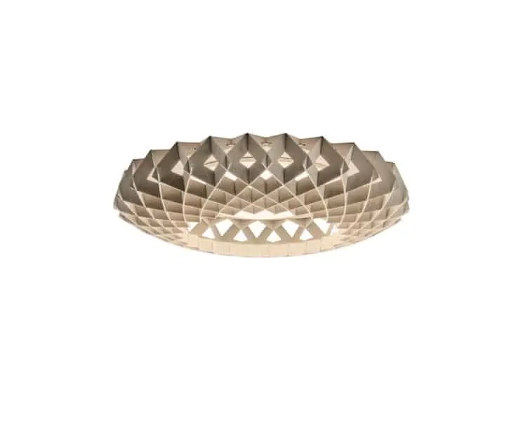 Pilke Signature 65 birk plafond lampe, geometrisk design