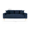 Sofa - Lido - Mørkeblå - 2,5 Personers