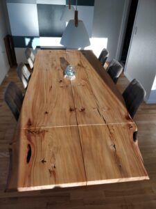 plankebord elm med naturolie 110 x 210 cm