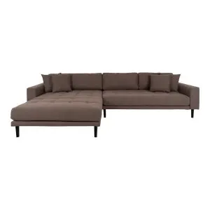 Loungesofa med chaiselong - Lido - Brun