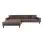 Loungesofa med chaiselong - Lido - Brun