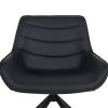 Alma spisebordsstol . drejefod - sort - læder (1)