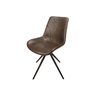 Sofie spisebordsstol brun PU læder (2)