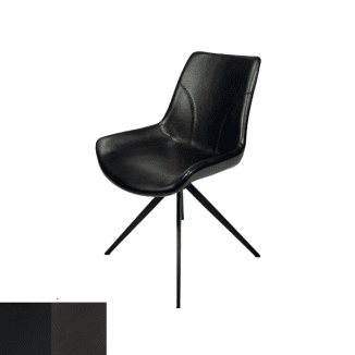 Sofie spisebordsstol sort PU læder (1) -farvekort