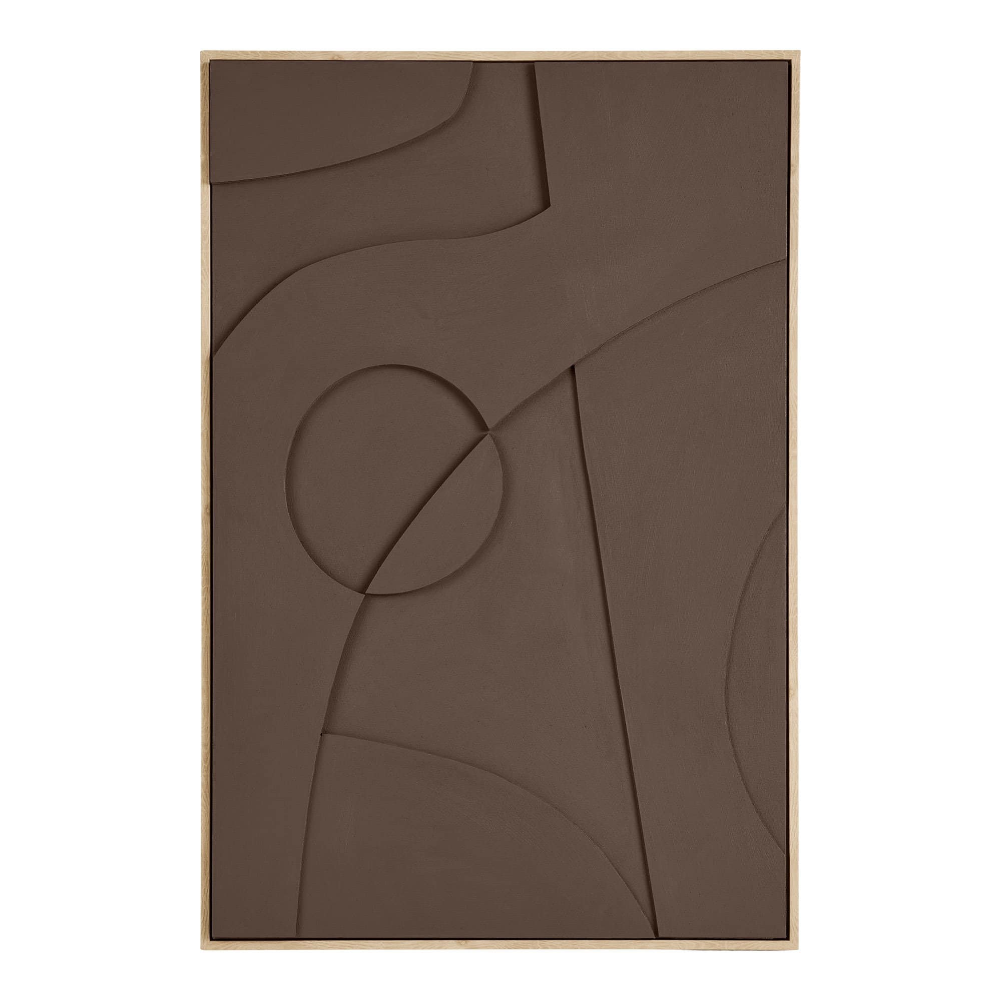 Isabella Relief Vægdekoration1 - Brun