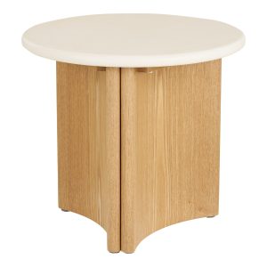 Motril Hjørnebord1 - Hvid / Natur